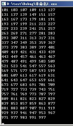 c语言输出100以内的素数